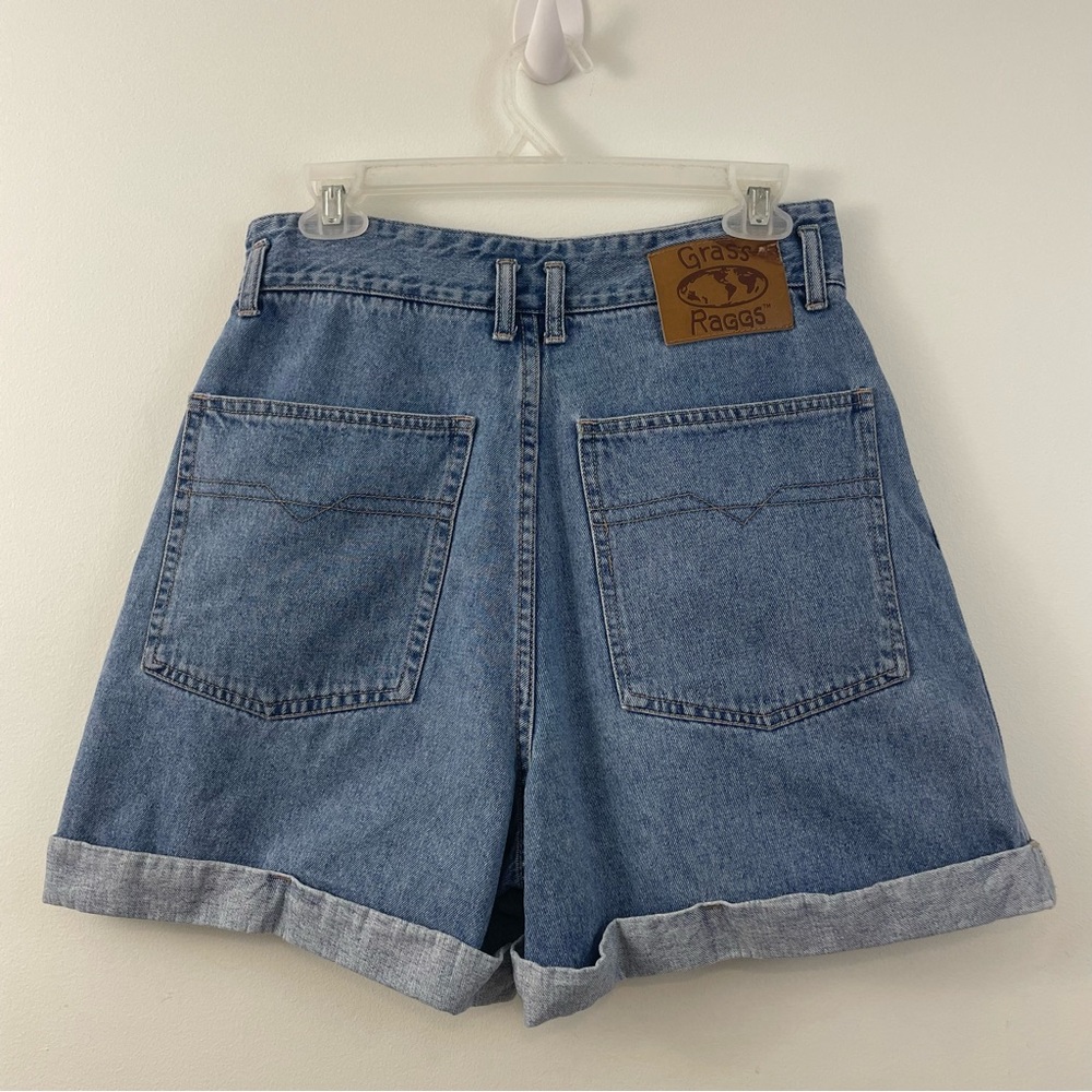 Grass Rags Jorts 11/12 Blue Jean 90s Revival Shorts VTG Denim Cuff High Retro